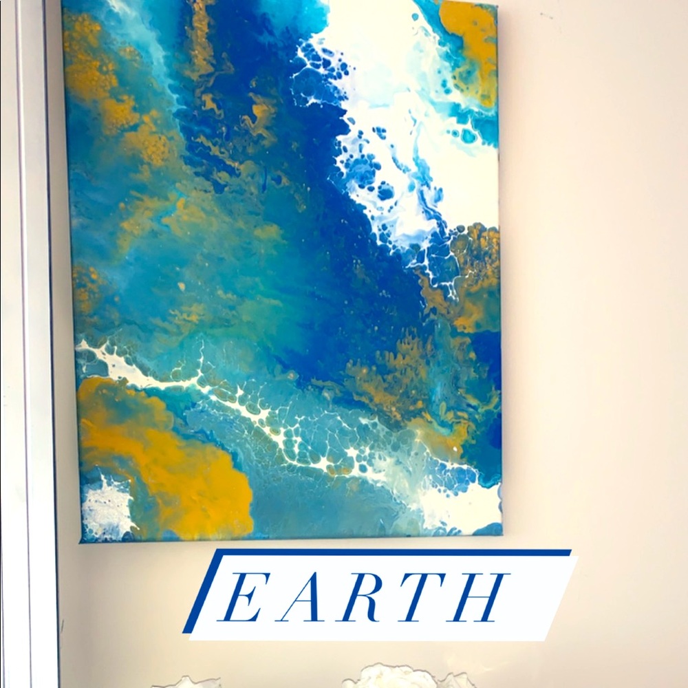 Earth Pour Painting
